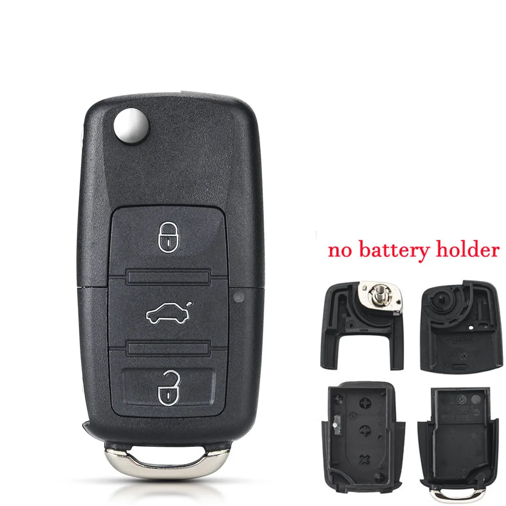 

KEYYOU для VW Golf 4 5 Passat B5 B6 Polo Touran для сиденья для Skoda Key 2/3 кнопки откидной ключ автомобильный брелок без лезвия