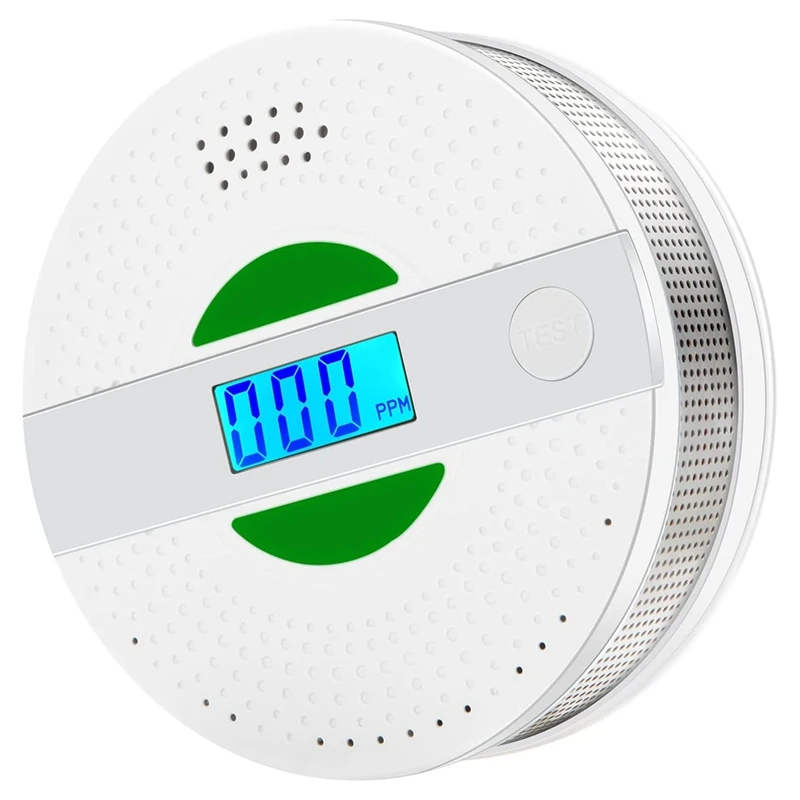 Smoke And Carbon Monoxide Detector, Combination Smoke Detector And Carbon Monoxide Detectors With LCD Display