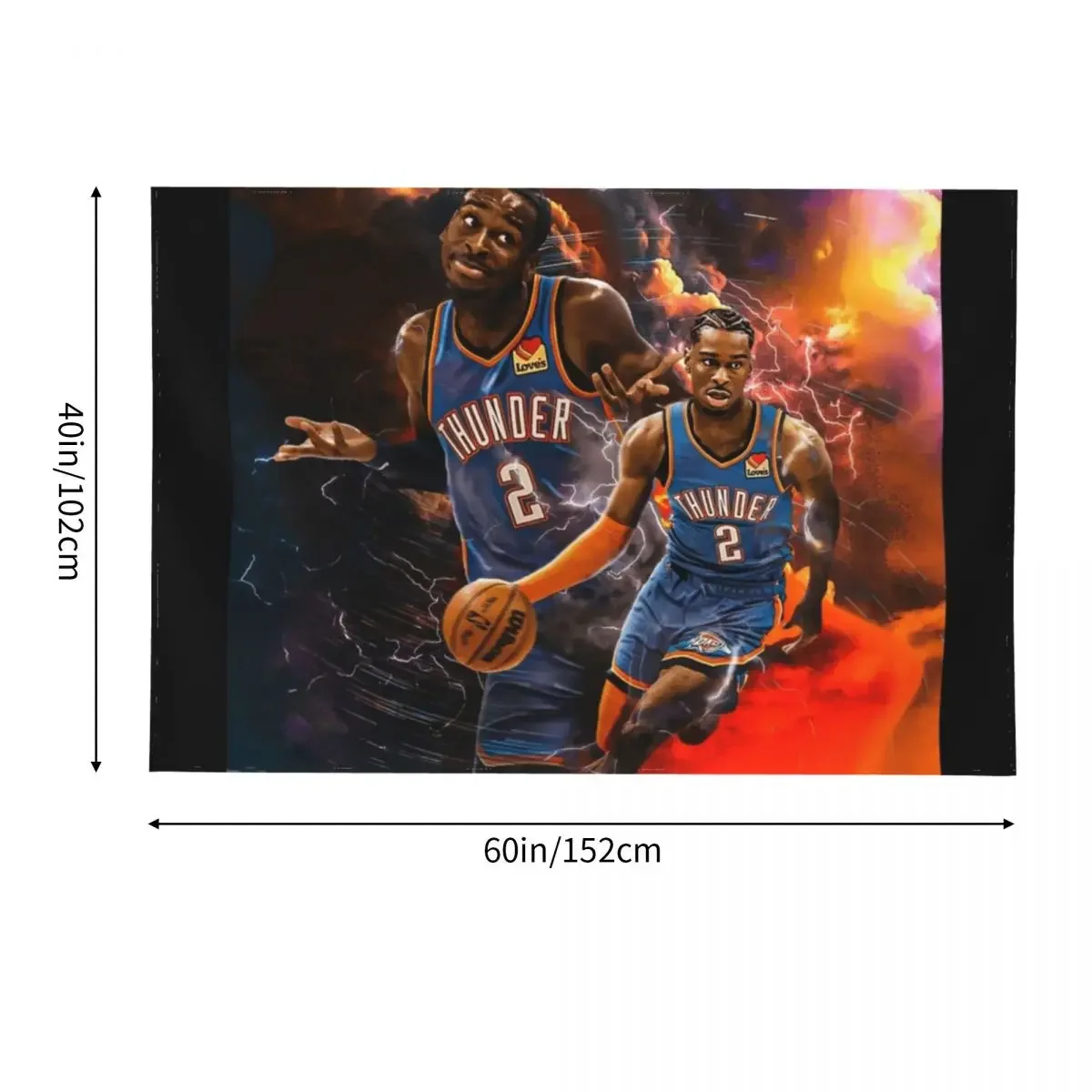 Shai Gilgeous-Alexander 2 баскетбольный гобелен украшение для гостиной украшения комнаты