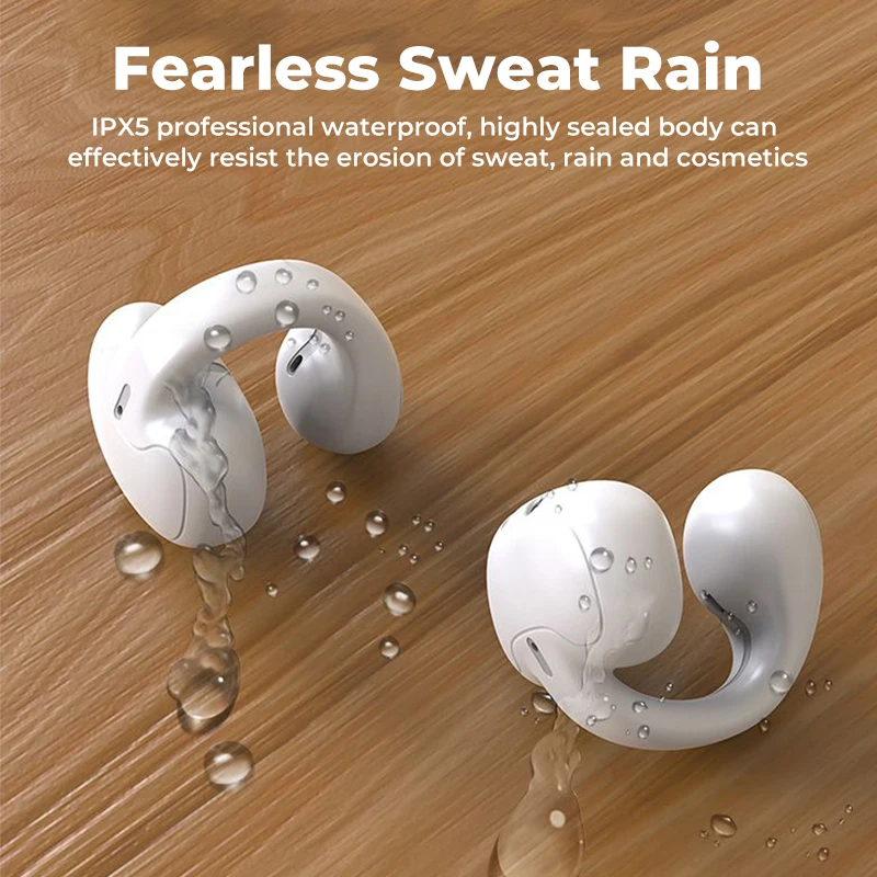 HD Call Bluetooth Earphone 5.3 TWS Sports Wireless Headphone Ear Clip Noise Reduction HiFi Stereo Gaming Headset IPX5 Waterproof - купить по