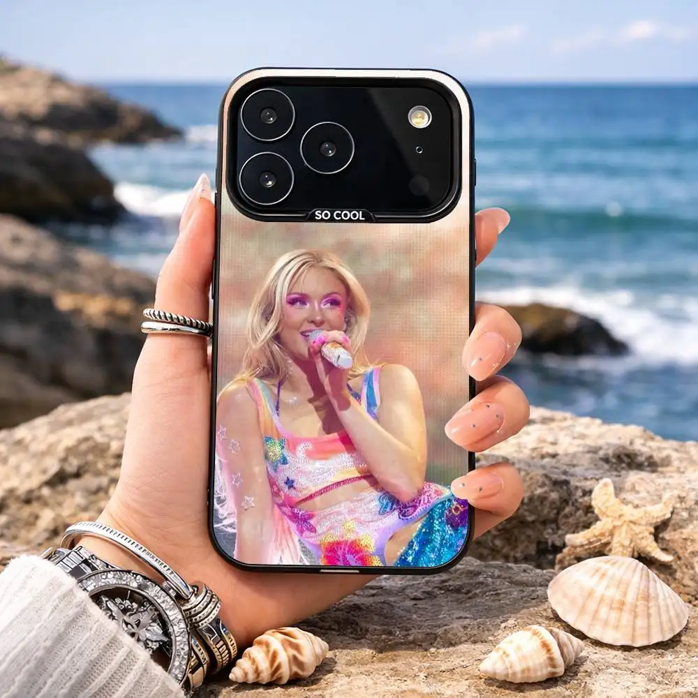 Фото Чехол для телефона Singer Z-Zara L-Larsson для iPhone 17, 16, 15, 14, 13, 12, 11, Pro, MAX, белый матовый, противоударный №2