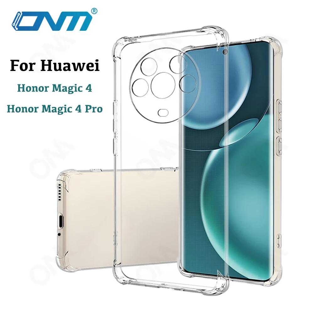 

Shockproof Case for Huawei Honor Magic 4 / Pro Phone Soft TPU Bumper Transparent Clear Silicone Back Cover Cases 2022 New