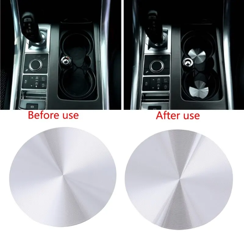 

2Pcs Cup Holder Cover Mat Trim For Range Rover Sport Vogue Discovery Universal High Quality Car Accessories
