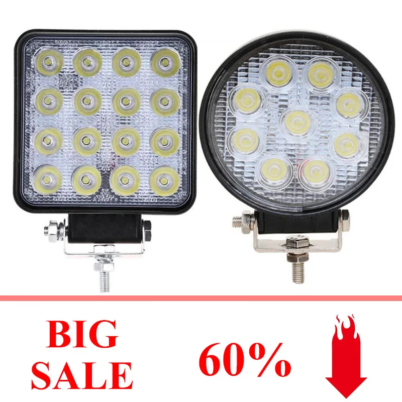 Рабочая искусственная задняя крышка для внедорожника, грузовика, тягача, лодки, прицепа, внедорожника, квадроцикла 4x4, 12 В постоянного тока, 48 Вт, 27 Вт