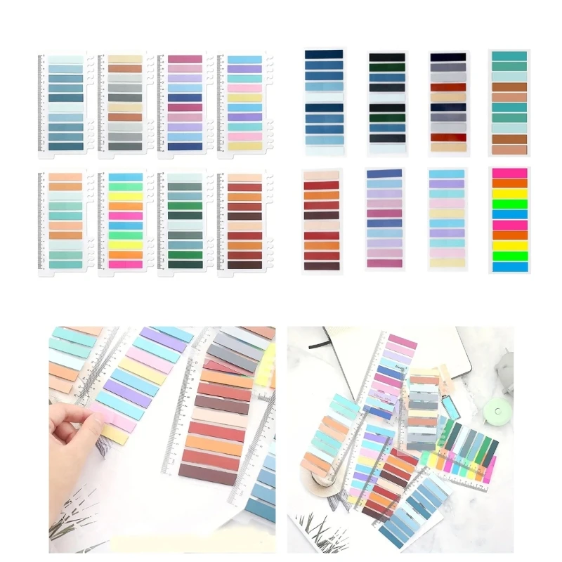 

80 Color Writable Sticky Tabs, Color Page Marker Transparent Sticky-Notes Tabs