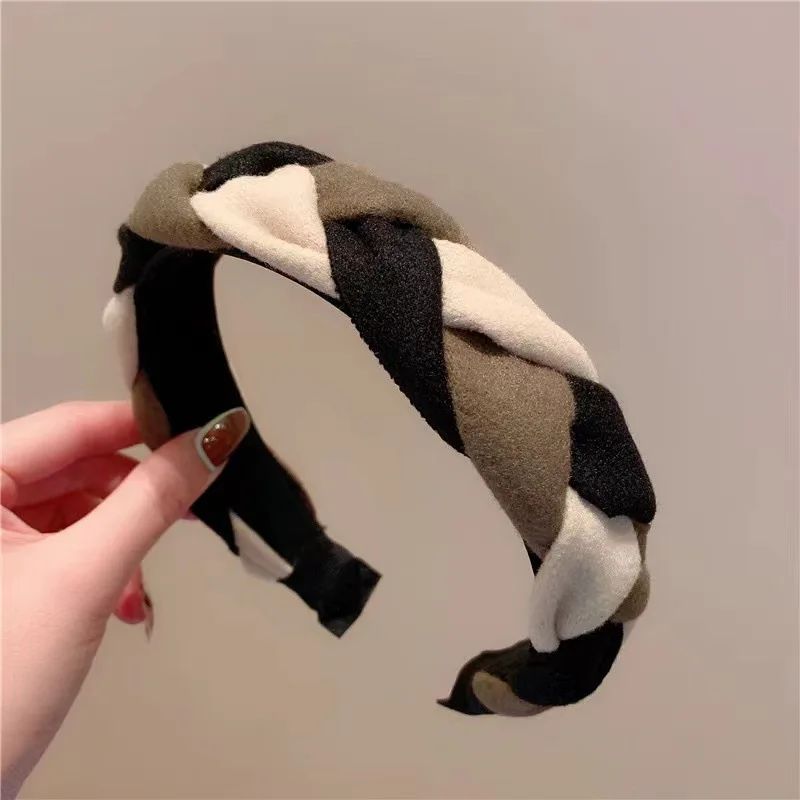 Универсальная противоскользящая повязка для волос с широкими краями женская