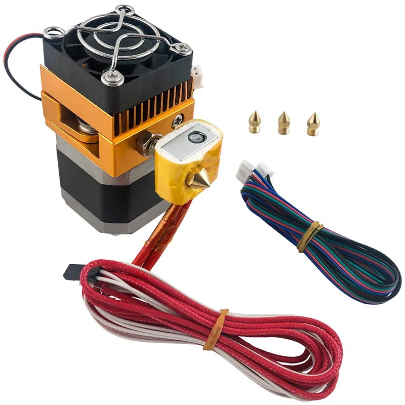 MK8 экструдер Hotend Kit с 0 2/0 3/0 4/0 5 мм сопло печати для Prusa I3 Reprap DIY 3D принтер