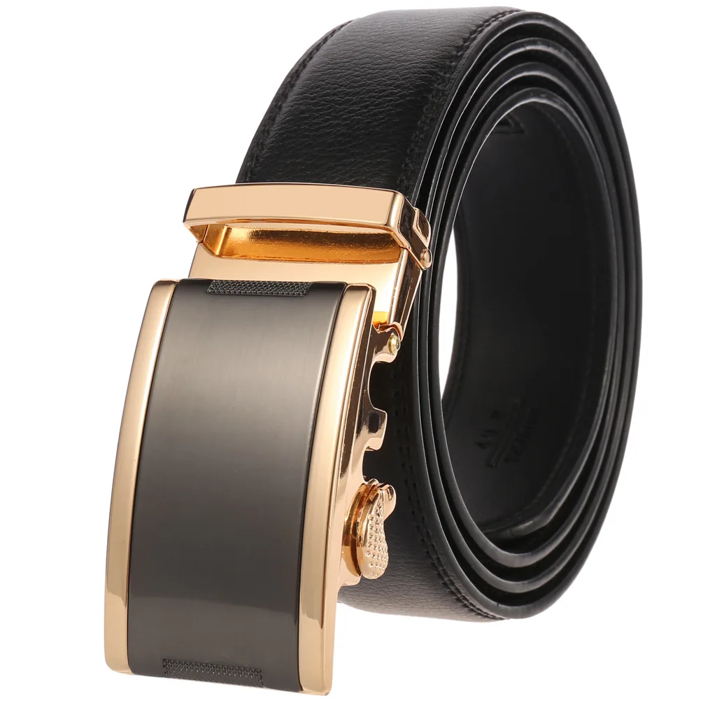 High-quality Famous Brand Luxury Vintage Business Luxury Designer Belts Alloy Automatic Buckle Men's Genuine Leather Jeans Belt