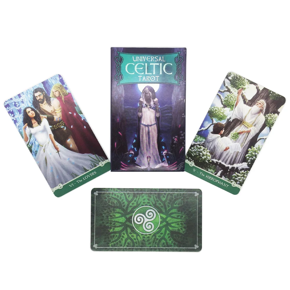 

High Quality Universal Celtic Tarot Cards Games 78 Cards Full English Friends Party Board Tarot Game Divination Fate Game Card