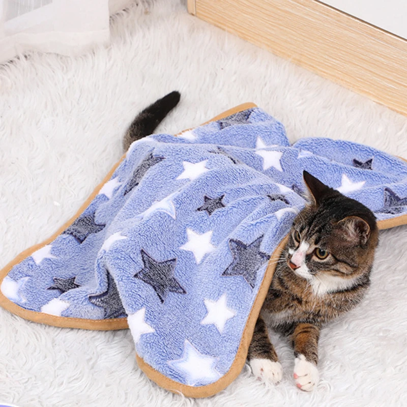 

Pet Blanket Soft Flannel Thickened Pet Soft Fleece Pad Bed Mat For Puppy Dog Cat Sofa Cushion Home Rug Keep Warm Sleeping Cover