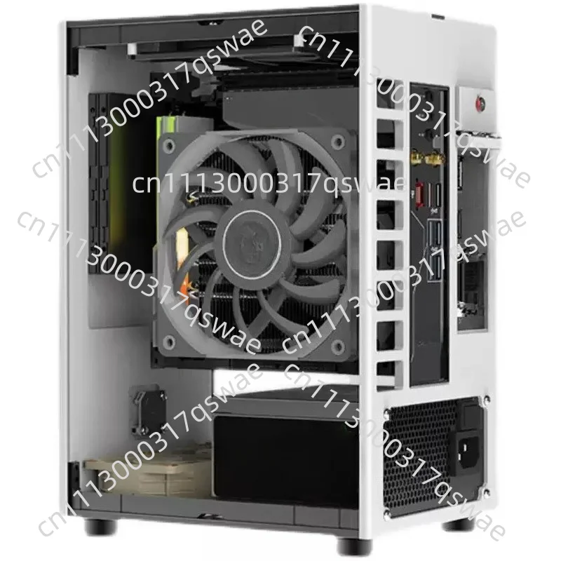 Фото Корпус Mini ITX 7.9L с двумя слотами для GPU, поддержкой блока питания SFX и двусторонней вентиляцией с фаской №4