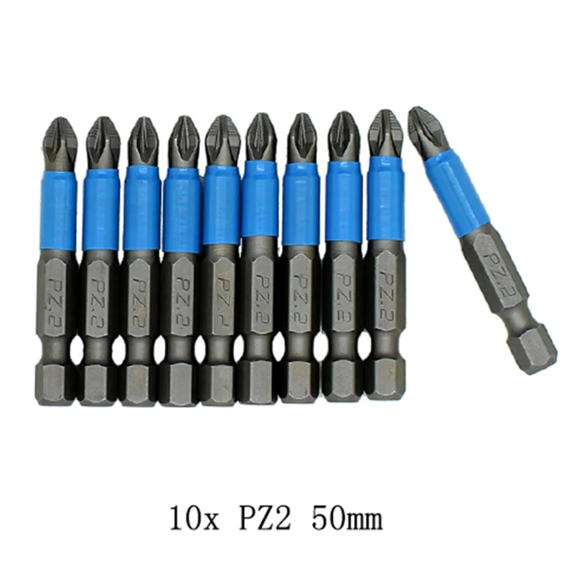 10 шт. 50 мм нескользящая отвертка магнитная с одной головкой PH1/PH2/PH3/PZ1/PZ2/PZ3 лидер