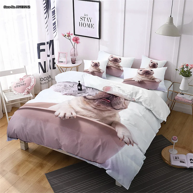 

3D чехол для подушки с изображением собаки и животных, постельное белье европейского и американского размеров