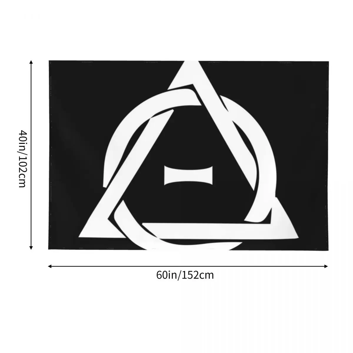 PD (ytb) Theta-Delta Therian Символ БЕЛЫЙ гобелен Декоративная настенная роспись Декор