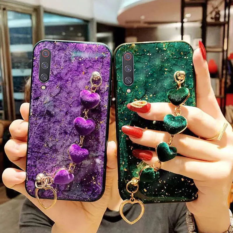 

New Luxury Bracelet Cover For Xiaomi Mi 9 Lite case Silicone Cover Mi9 case with marble pattern case Mi 9 A3 Lite Pro SE
