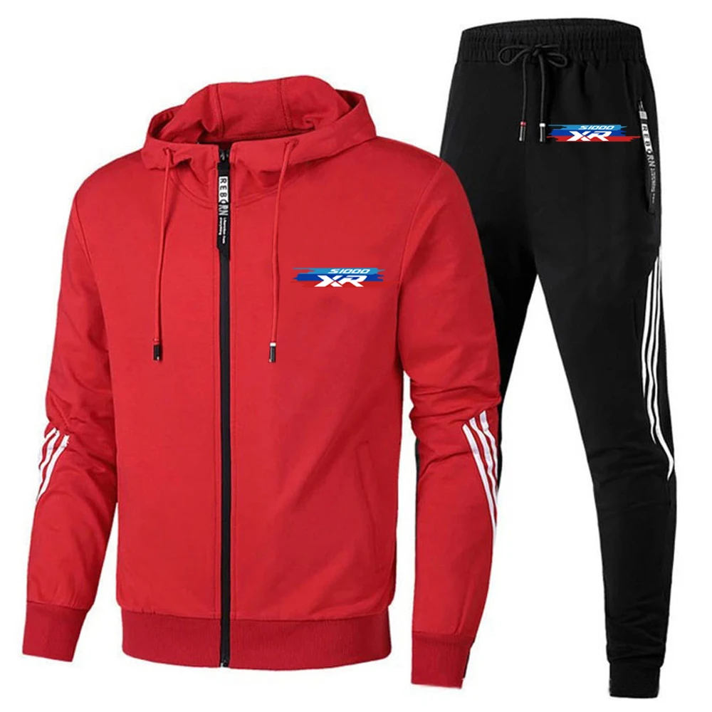 FOR BMW R1200GS R1200ADV R1250GS RRS1000 S1000R S1000XR 2023 new men's casual sportswear sportswear hooded printe top trousers