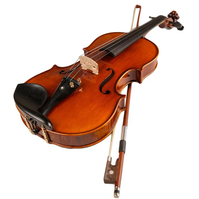 

HUASHENG Professional Flamed Maple Violin 4/4 OEM ODM High Grade Spruce Face Violin Instrument with Hygrometer Case