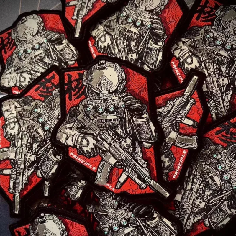 Ночной призрак любитель крючок и петля нарукавник тканый знак значок для