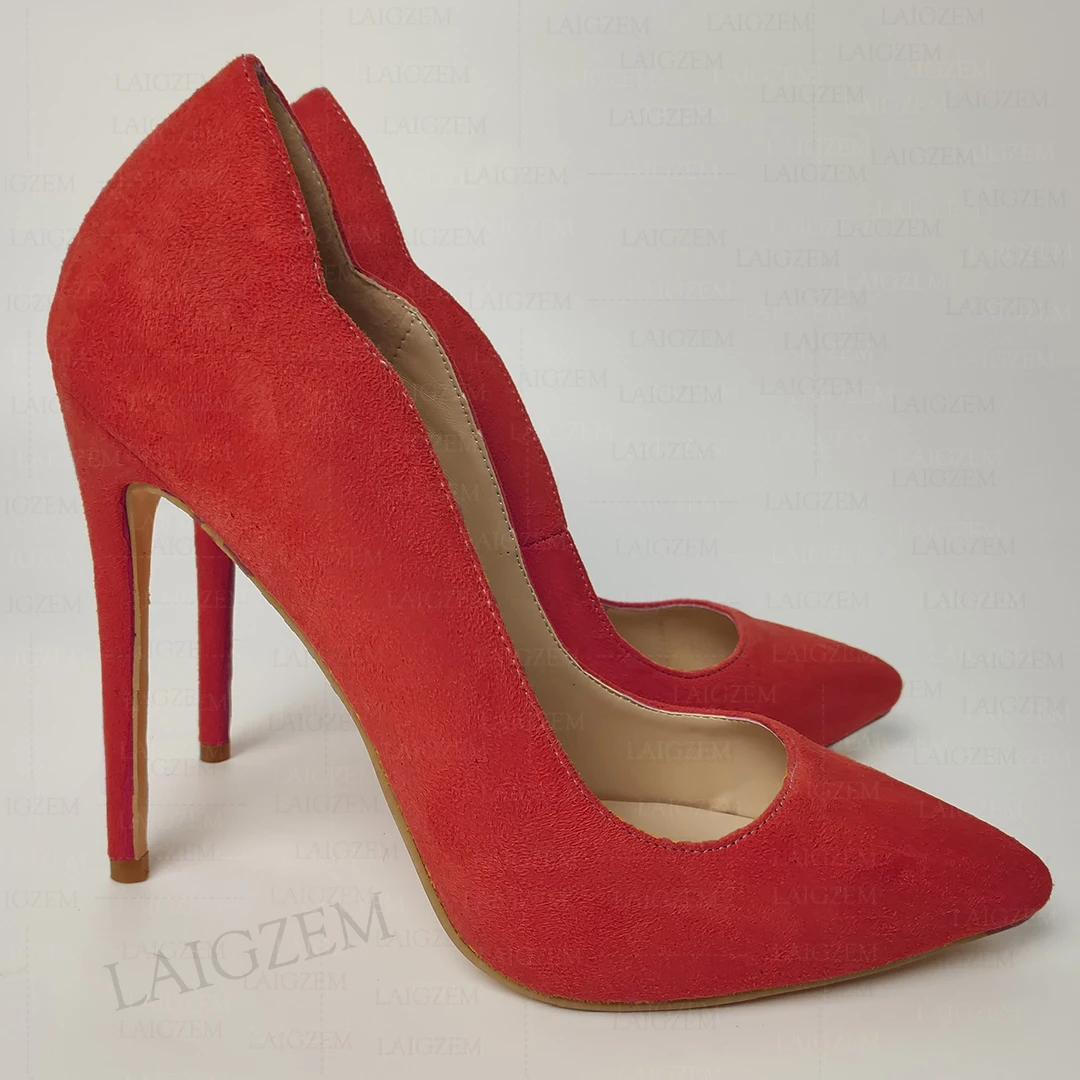 

Женские замшевые туфли на каблуках, с острым носком, размеры 38, 41, 43, 45, 47