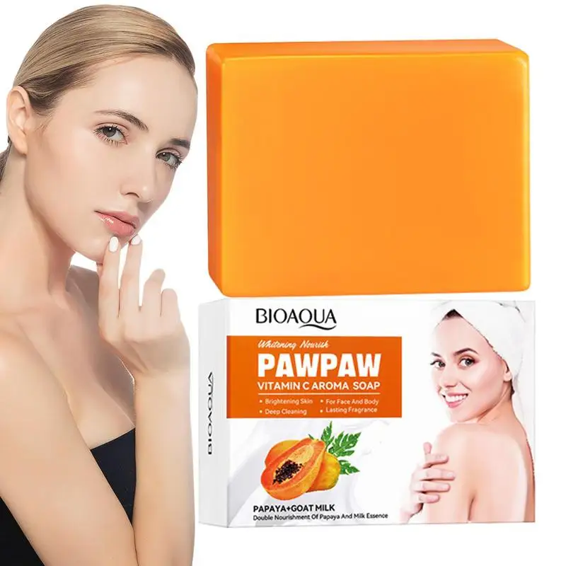 

Black Spot Remover Soap Bar Deep Cleansing Oil Control Papaya Extract Soap Oil Control Black Spot Remover For Hyperpigmentation