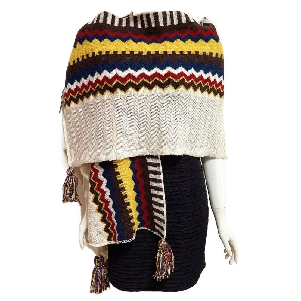 

Style Cape Winter Bandana Triangle Scarves Knitting Shawl Neck Wrap Bohemia Scarf Tassel Stoles Women Shawl Women Scarf