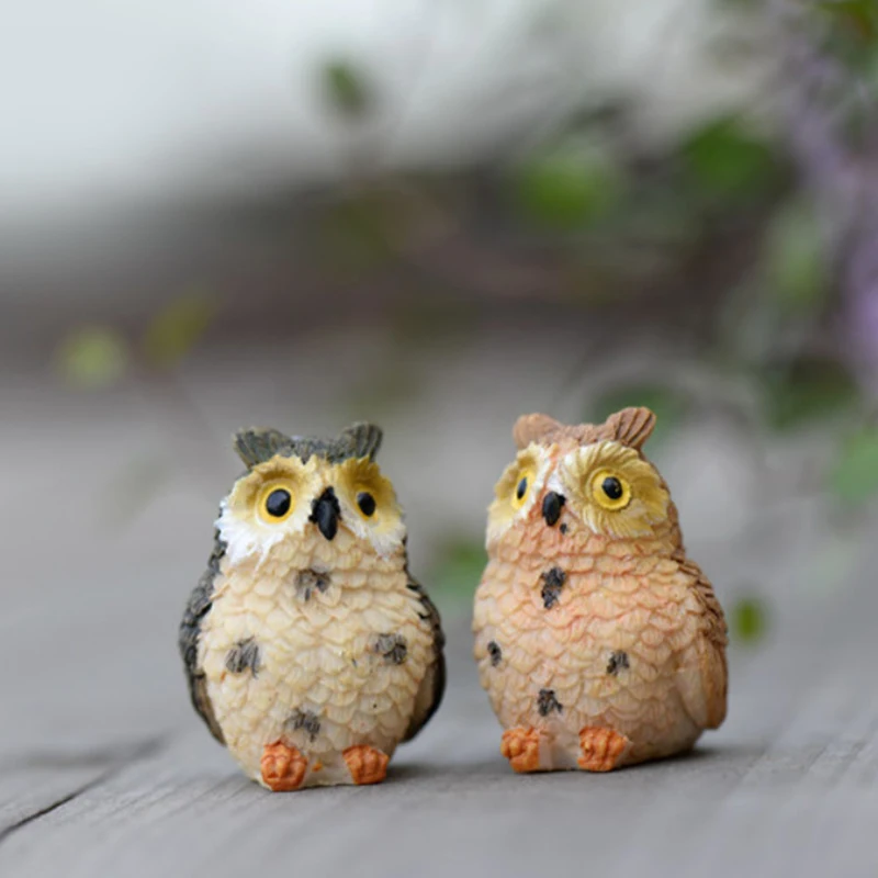 Полимерная статуя Совы 4 шт. горшок для украшения сада уличное украшение дома
