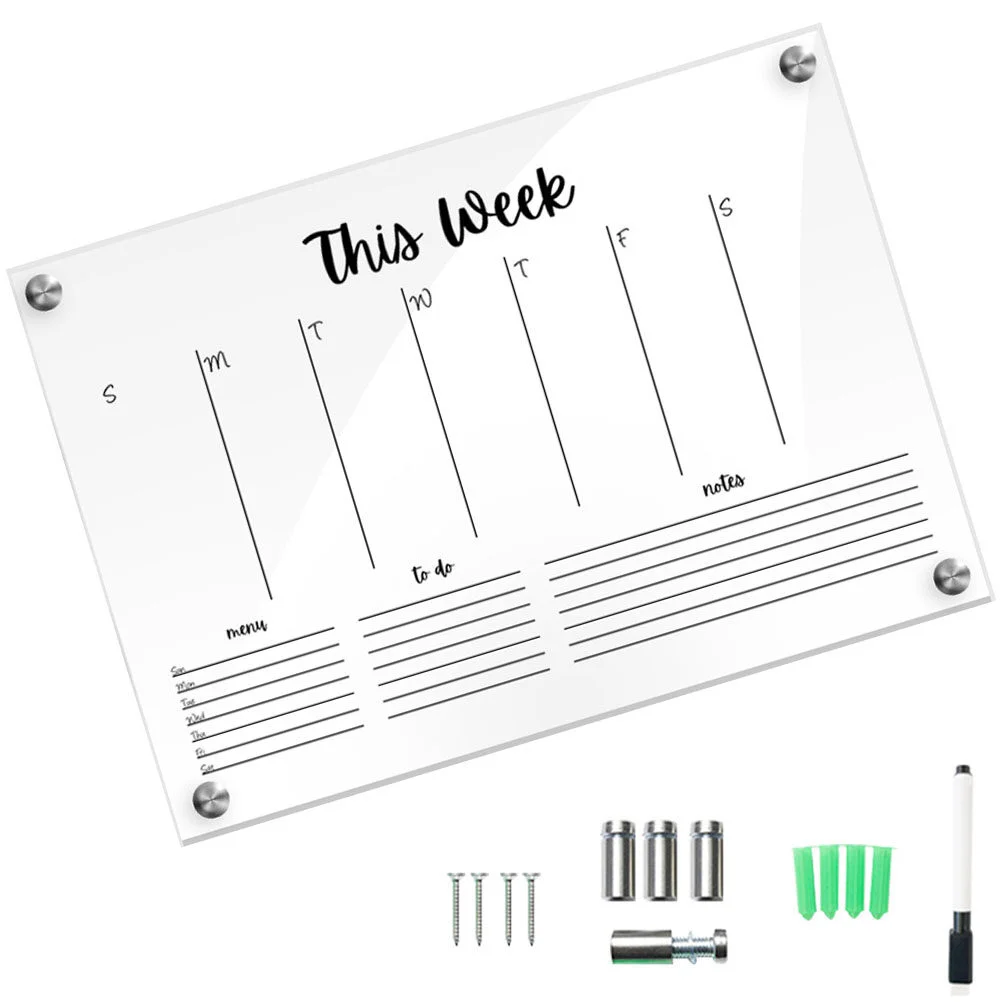 

Logo Stickers Clear Handwritten Boards Weekly Planner Magnetic Whiteboard Wedding Sign Decorative Message Note To Do List