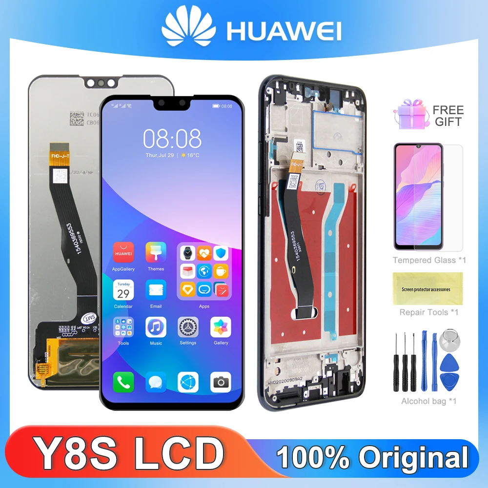 

100% протестированный оригинальный 6,5 ''ЖК-дисплей для Huawei Y8S, ЖК-дисплей, сенсорный экран, дигитайзер в сборе, телефон, телефон