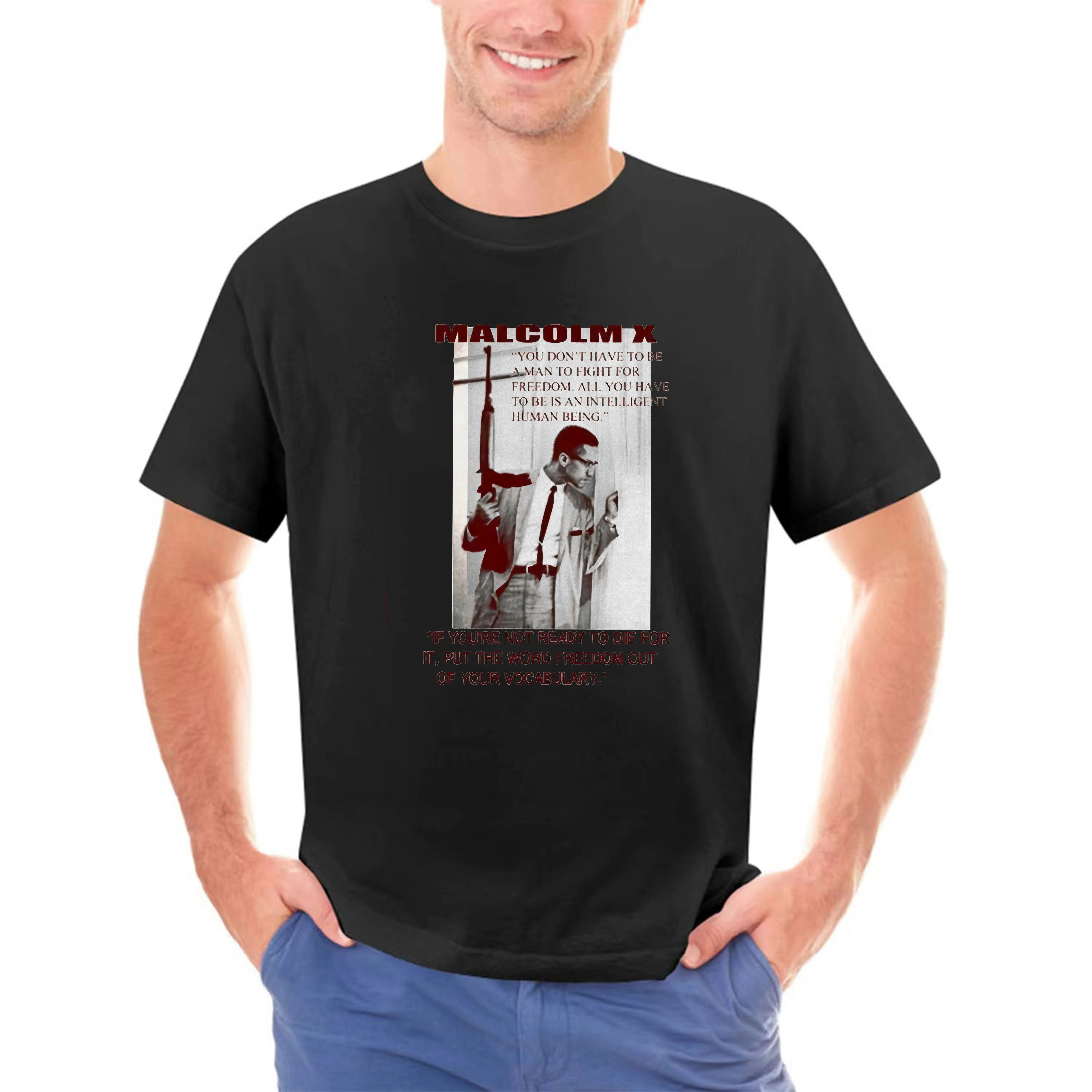 Футболка с изображением Малкольма х майка Фергюсона Брауна Нельсона Манделы
