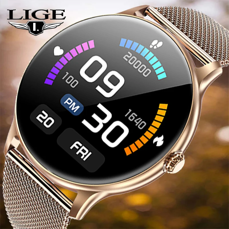 

LIGE New Bluetooth Call Smart Watch Women 2022 Heart Rate Monitor Sport Fitness Bracelet Custom Watch Face Smartwatch For Female