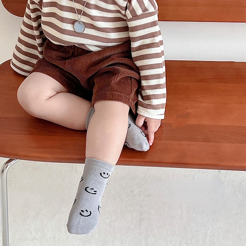 

2022 Autumn Baby Boys Girls Socks Stripes Cotton Soft Cute Children Socks Korean Infant Toddler Kids Socks Kids