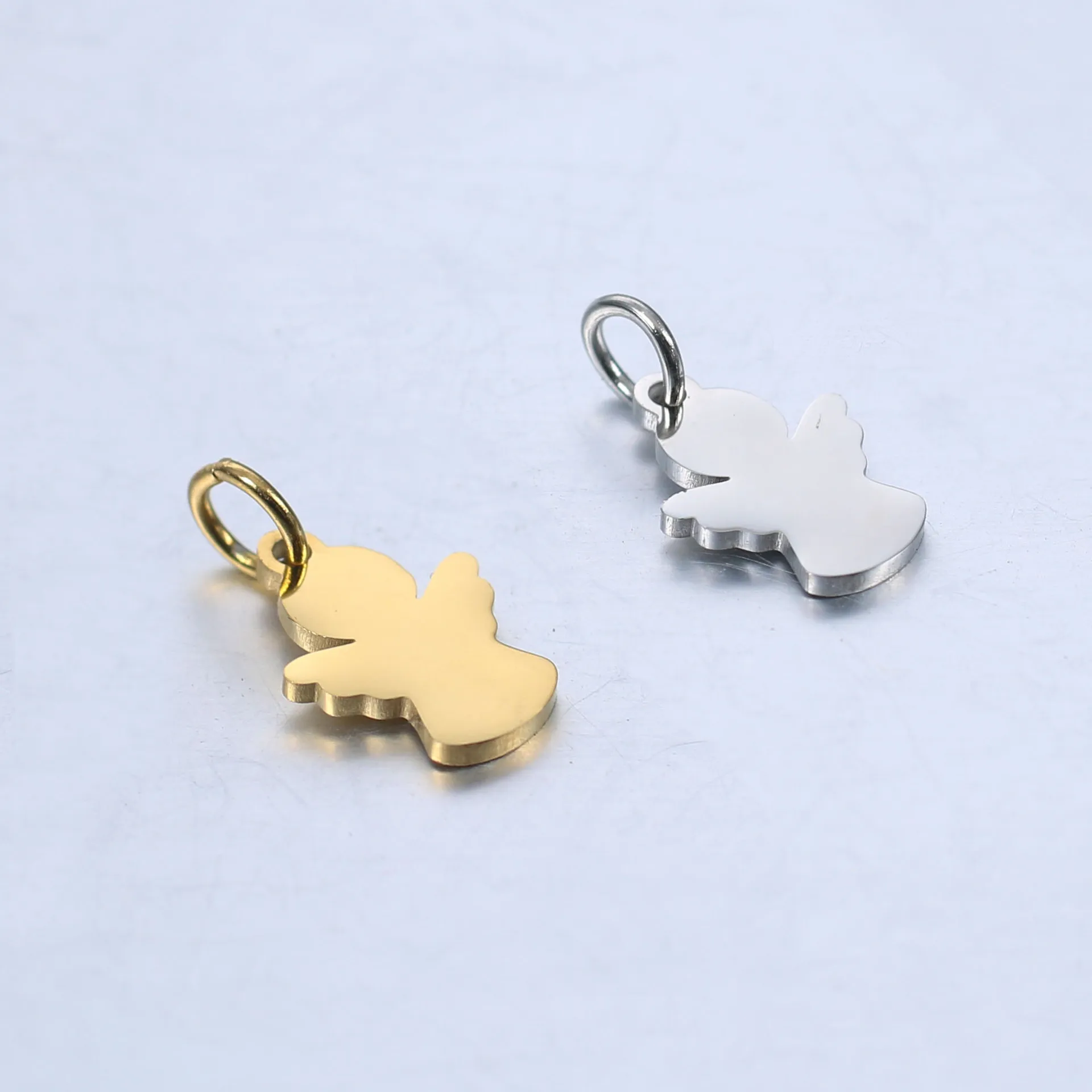 

5Pcs/Lot Angel Charms Stainless Steel Handmade Necklace Bracelet Pendants for Religious DIY Jewelry Making Supplies Accessories