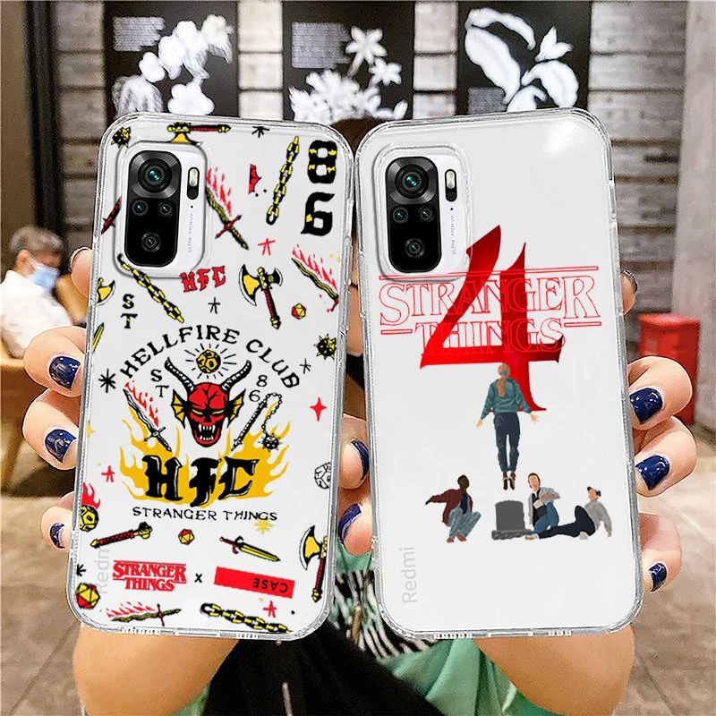 

Transparent Cover Luxury Stranger Things Cool Phone Case For Xiaomi Redmi K50 K40 Gaming 10 10C 9AT 9A 9C 9T 8 7A 6A 5 5 Armour