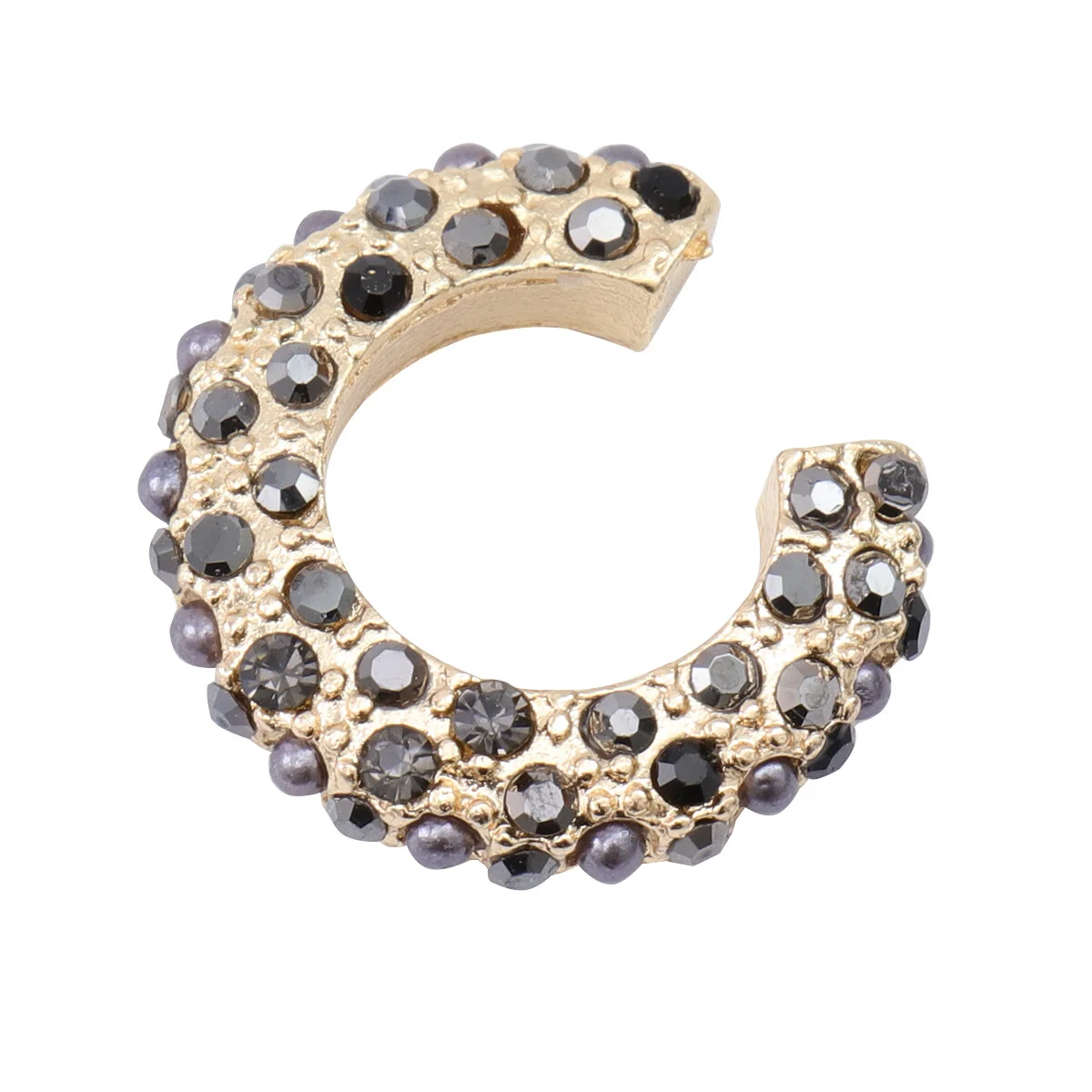 

Shaped Rhinestone Ear Clips Conch Cuff Earrings Rhinestone- shape Earrings for Wedding Jewelry