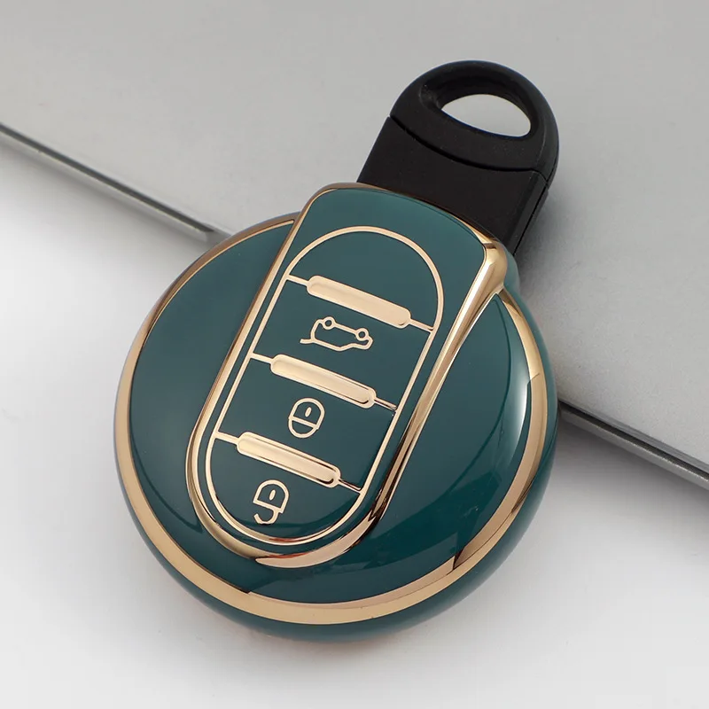 

TPU for MINI Cooper 3rd Gen F55 F56 F57 F54 Gen2 F60 Countryman Smart Key Soft TPU Car Key Case Full Cover Auto Keychain