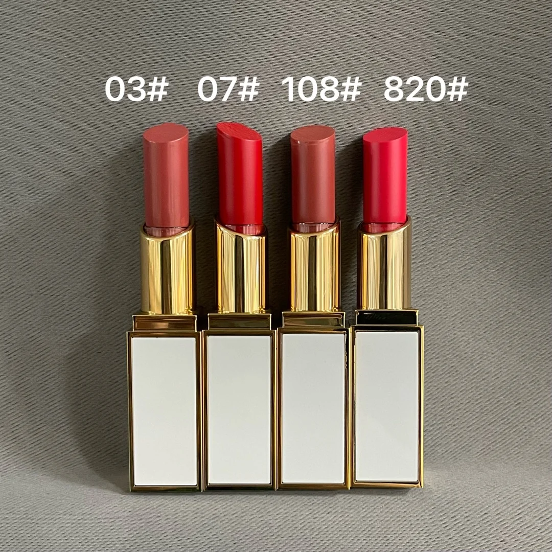 

High Quality New Matte Lipstick Limited Thin Tube Lip Color Rouge Makeup Cosmetics Waterproof+GIF