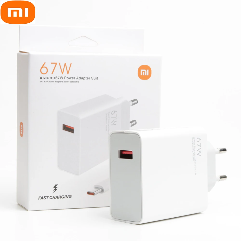 Оригинальное зарядное устройство для Xiaomi 67 Вт EU, адаптер питания для быстрой зарядки 6A, кабель Type-C для Xiaomi 12 11 POCO X5 X4 Pro Redmi note 9 10 11 Pro