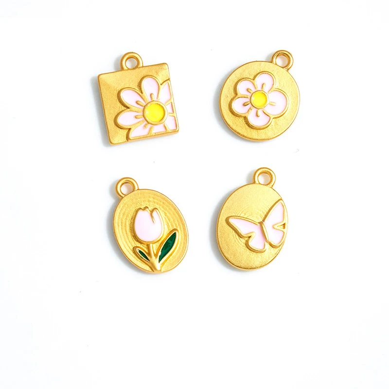 1 шт. масло капля цветок кулон тюльпан бабочка подвеска DIY изготовление ювелирных