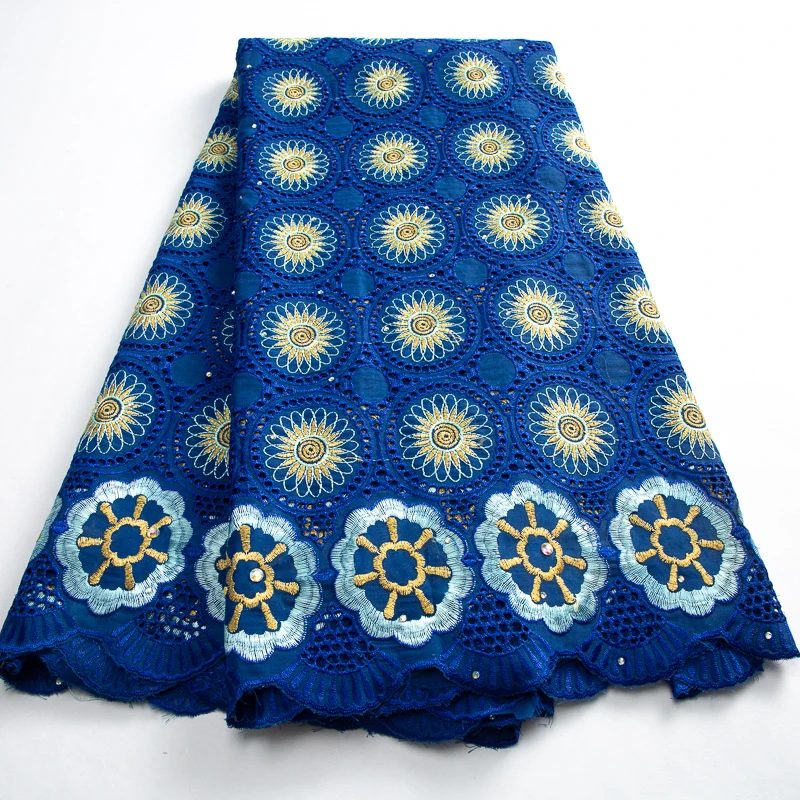 Африканская нигерийская хлопчатобумажная кружевная ткань 2023 новый дизайн