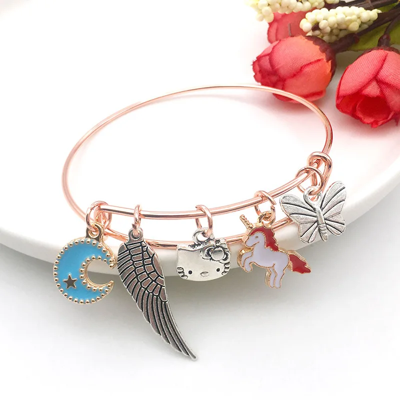 DIY Bracelet Kit Jewelry Making Accessories Set 925 Sliver Color Kid Handmade Pendant Charms Bracelets Women Girl Birthday Gift