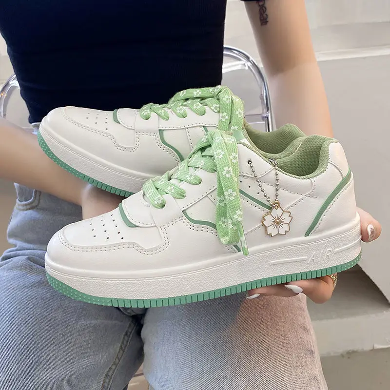 2023 Spring New Women's Shoes Versatile Sports Thick Sole Shoes Female Student Casual Shoes