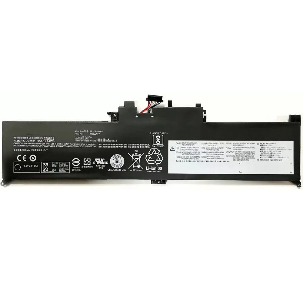 Аккумулятор 00HW026 00HW027 01AV432 15 2 в 2895 мАч 44Wh для Lenovo ThinkPad Yoga 260 X260 01AV433 01AV434 SB10K97589 SB10K97591