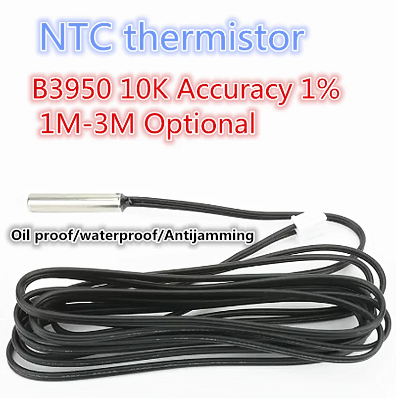 

0,5 м/1 м/2 м/3 м поддерживает индивидуальный NTC 10K 1% 3950 термистор Водонепроницаемый Контроллер температуры Датчик Зонд