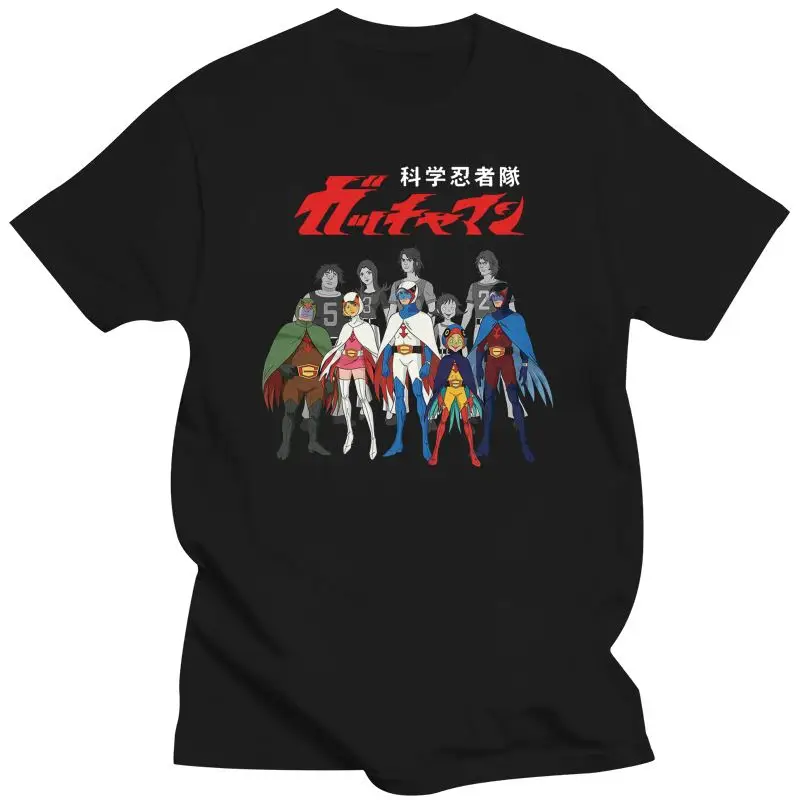 Мужская футболка с принтом альтер эго Gatchaman (черная) Битва за планеты
