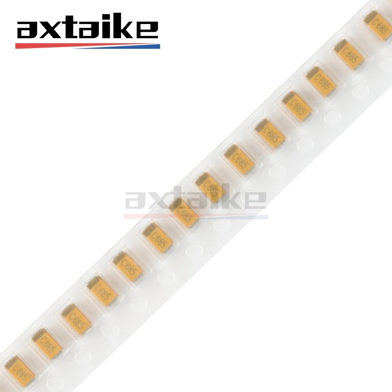 

10 шт., Конденсатор тантала 6,8 UF 685 16V 20V 25V 35V 50V A B C D 3216 3528 6032 7343 10% SMD C685 685C 685D 685E 685V 685T