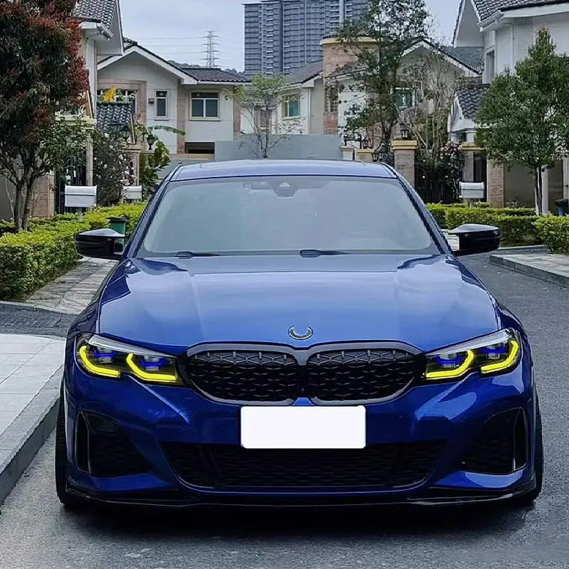 Фото Для BMW 3 серии двухцветные дневные ходовые огни (желтый и белый) 320i 325i 330i G20 G21 лазерные фары модуль RGB DRL №3