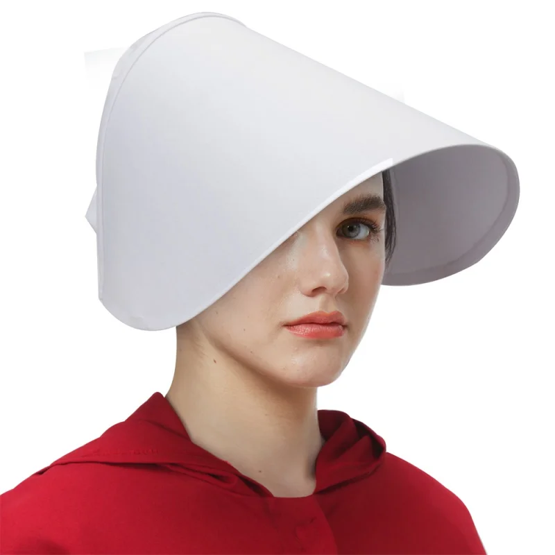 

The Handmaid's Tale Hat White Color Handmaid Offred Cosplay Hats Women Halloween Carnival Party Props