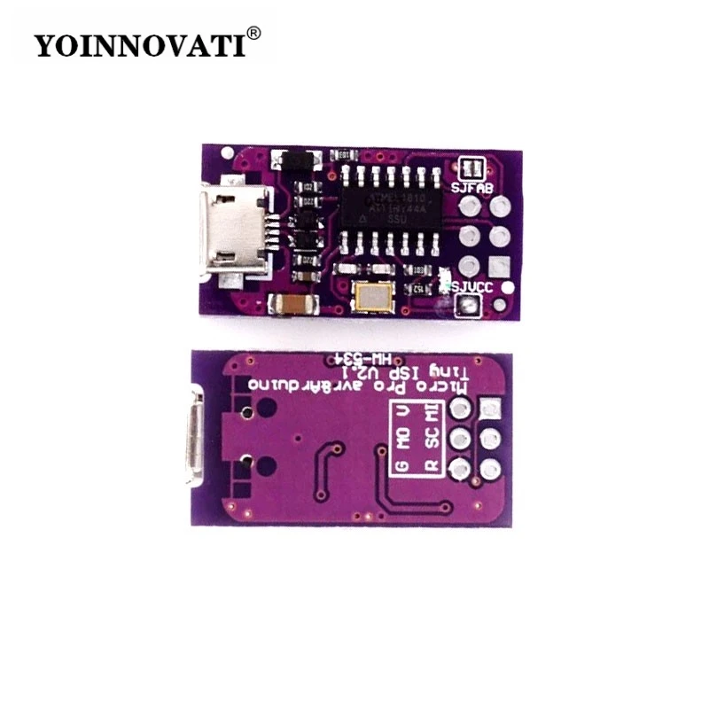 Фото Модуль программатора Micro USB Tiny AVR ISP USBTinyISP для микроконтроллеров ATtiny44, ATTiny45, ATTiny85, 5В, для загрузчика IDE №3