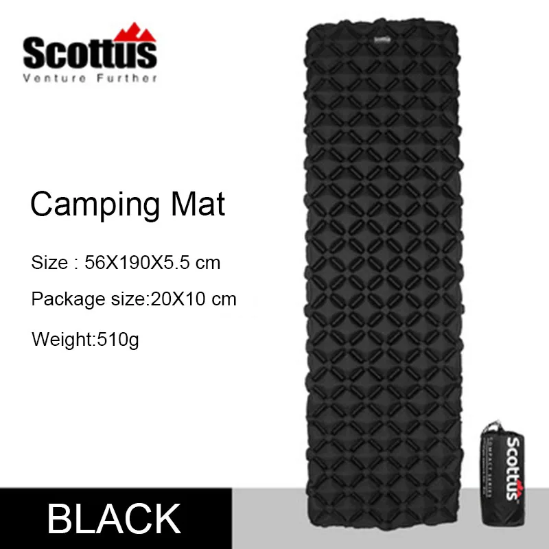 

4D Nylon Portable Camping Air Mat Folding Camping Mat Sleeping Pad Air Mat Travel Hiking Ultralight Waterproof Wear-resistant