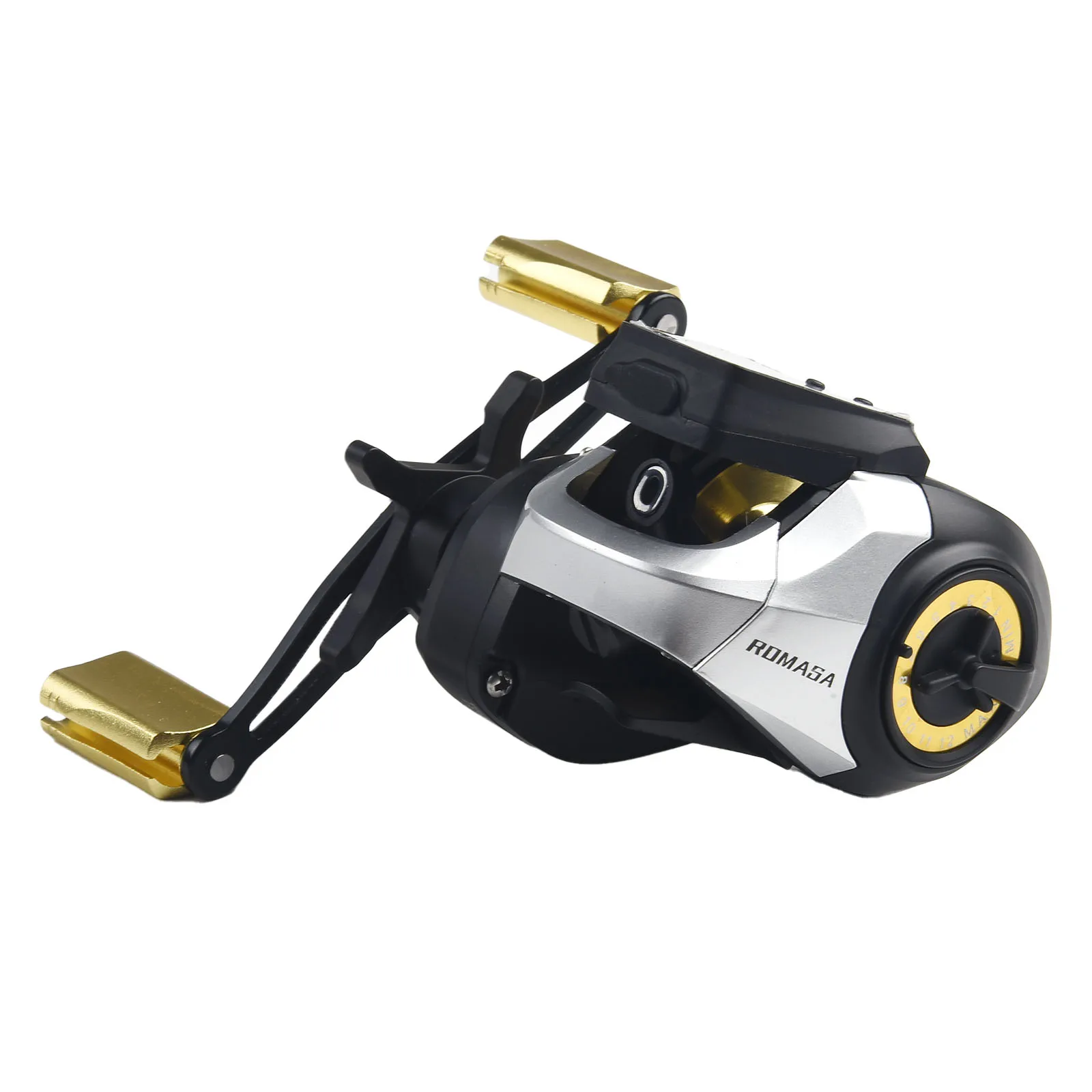 

6.3:1 Digital Fishing Baitcasting Reel Rechargeable Large Display Bite Alarm Balanced Aluminum Handle With Knob Fishing Tackle
